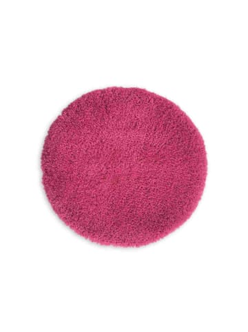 Hochflor Badematten Rund MALMÖ in Pink