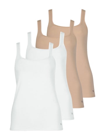 4er Pack Achseltop in white-skin