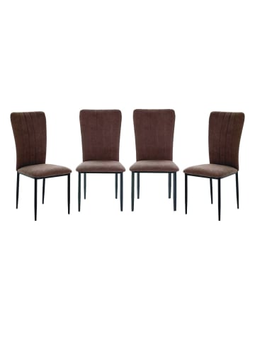4er-Set Stühle HOLLY  in Braun - (W) 43  x (H)46  x (L)58 cm