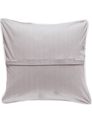 Mako-Satin Kuschelkissenbezug in silber-weiß