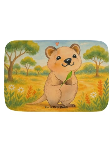 Badezimmerteppich Quokka Happy Design ohne Spruch in Weiß