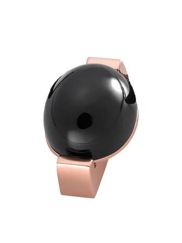 Anhänger "mit Onyx rosèvergoldet aus Edelstahl" in Roségold
