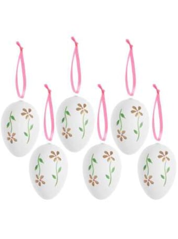 Nonbook - Eier Set, Weiß/Gold, 6 Stück