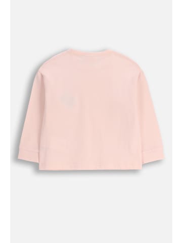 Langarmbluse in gedämpftes Rosa