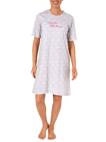 Nachthemd kurzarm grafischen Designs - 45190 in grau