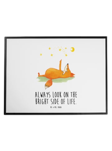 Schreibtischunterlage Fuchs Sterne mit Spruch in Weiß