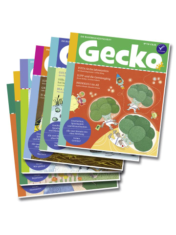 Jahresabo "Gecko Kinderzeitschrift" - 6 Hefte 