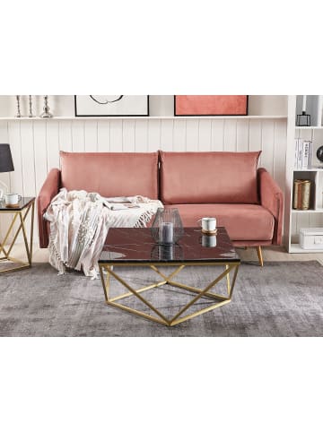 Couchtisch MALIBU in Schwarz/Gold - (W) 80 x (H) 40 x (L) 80 cm