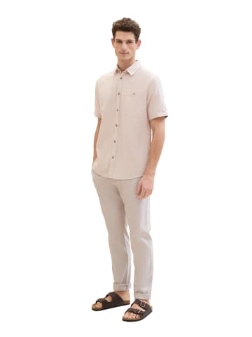 Stoffhose / Chino REGULAR COTTON LINEN regular/straight in Beige