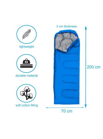 Schlafsack für 15 - 20 Grad in Blau