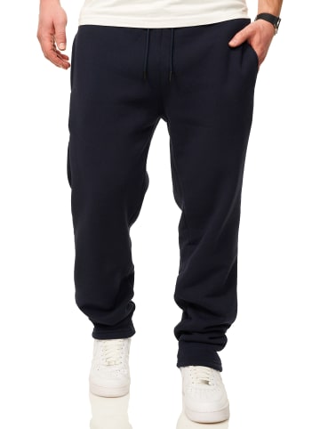 Jogginghose - im Straight-Fit als Lange Sweatpants Trainingshose in Navy
