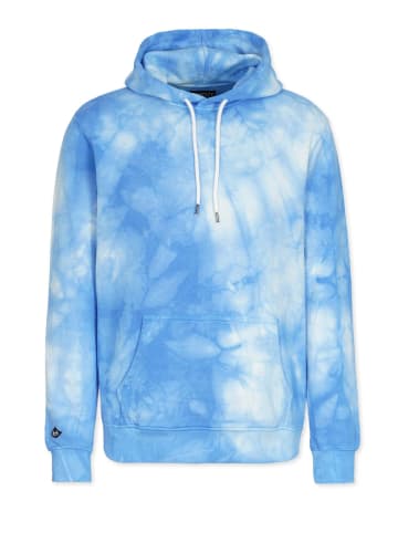 Hooded Sweat " Tie Dye " in blau