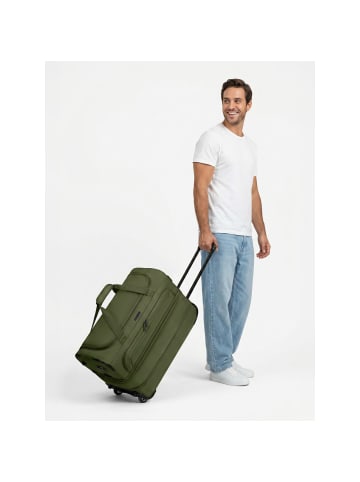 Duffle Essentials 2-Rollen Reisetasche 55 cm M mit Dehnfalte olive