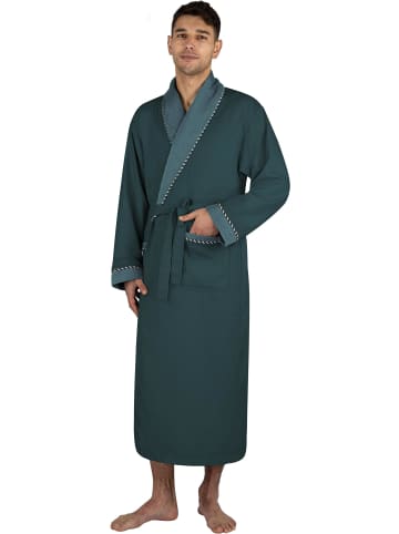 Herren Bademantel Waffelpique Moyo in Blau