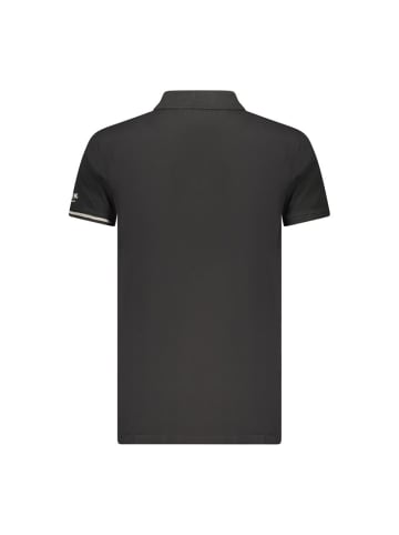 Schwarz Baumwolle Herren Polo Hemd