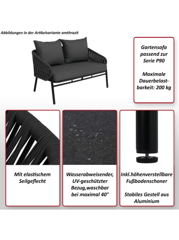 Aluminium-Gartenbank P90, Anthrazit