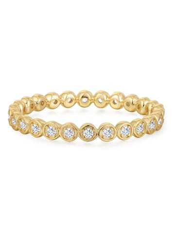 Ring aus Sterling Silber mit Zirkonia in gelbgold