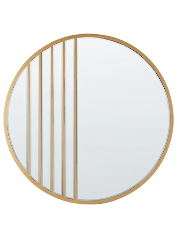 Wandspiegel COUST in Gold - (W) 80 x (H) 80 x (L) 2 cm Vertikal