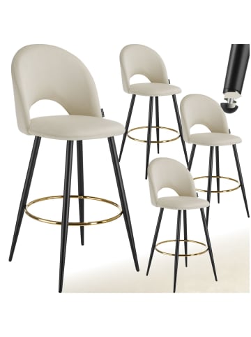 Barstuhl gepolstert, 49 x 58 x 110 cm, Belastbarkeit 120 kg