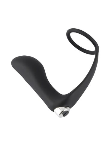 Analplug mit Penisring Vibrating Ring & Plug in schwarz
