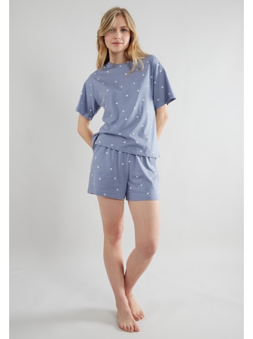 Shorty Charlotte in blau-mittel-Punkte