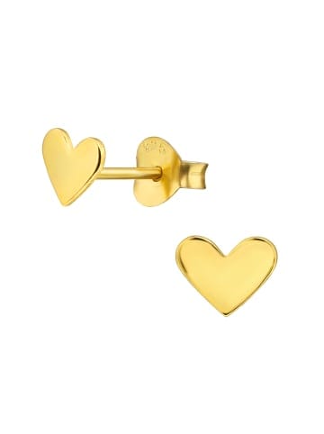 Kinderohrstecker HERZ in Gold aus 925 Sterling Silber, 2-tlg.