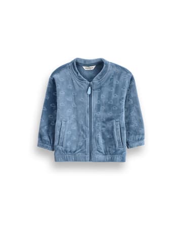 Verschließbare Samtjacke in blau
