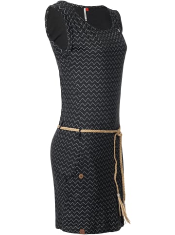 Jerseykleid Tag Zig Zag in Schwarz