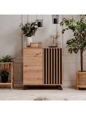 Kleine Sideboard LUBLIN in Helles - (W)80  x (H)85  x (L)40 cm