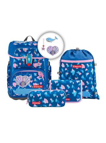 Grundschulranzen-Set, CLOUD REFLECT "Seashell  Pearl" 5-tlg. in Blau