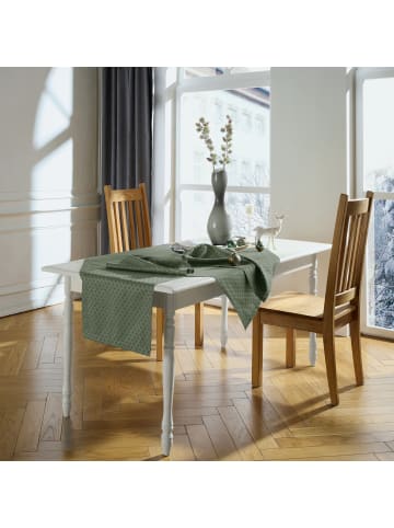 Jacquard, Baumwollmischung Tischläufer Denia in oliv