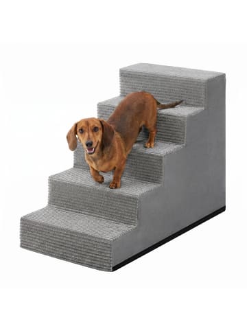 Haustiertreppe Baddi in Grau - (B)76 x (H)57 x (T)40 cm
