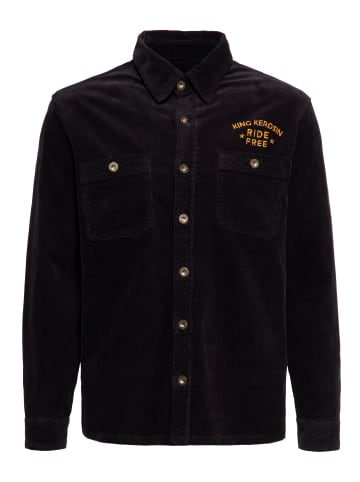 King Kerosin Workwear Hemd Ride Free Live Free in schwarz