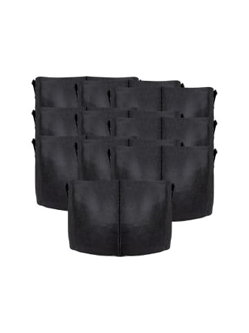Vlies Pflanzsack - Pflanzen Übertopf in 10x Schwarz - 38L - 40x30cm
