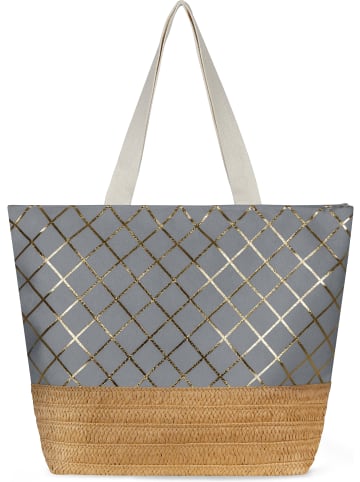 Große Strandtasche Kuredu in Grau
