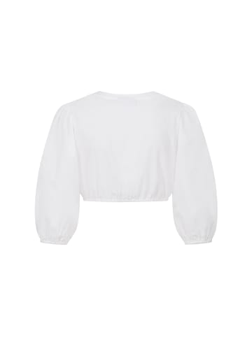 Dirndlbluse Langarm Vera in Weiß