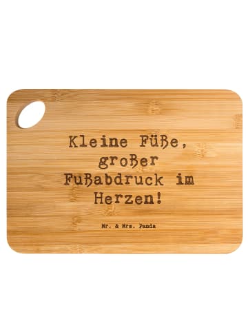 Holzbrett Spruch Kind Fußabdruck mit Spruch in Braun