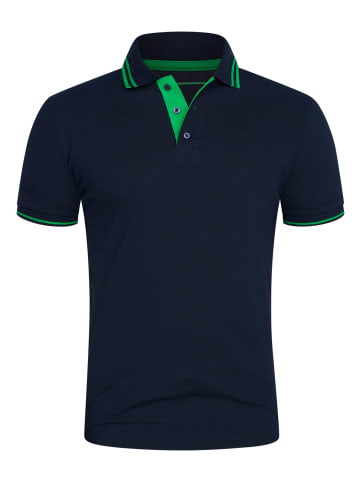 Poloshirt - RRCOLIMA Kurzarm Polo-Hemd T-Shirt in Navy-Grün