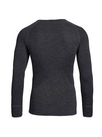 Shirt in anthrazit-geringelt