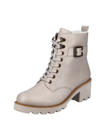 Schnürstiefeletten in Beige