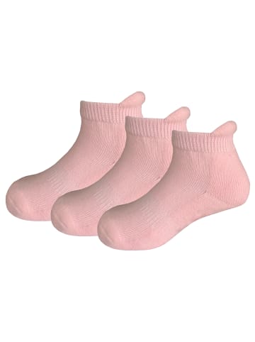 3er-Set Yalion Baby Kurzsocken mit Stern-Stoppern weich & rutschfest,Pink