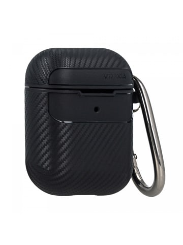 Kopfhörerhülle Carbon Etui kompatibel mit AirPods in Rot