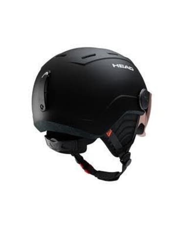 Skihelm mit Visier in schwarz