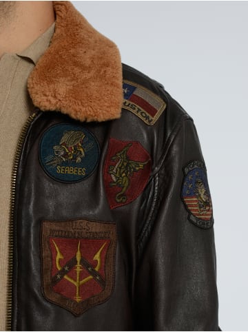 Lederjacke TG2023004 in braun