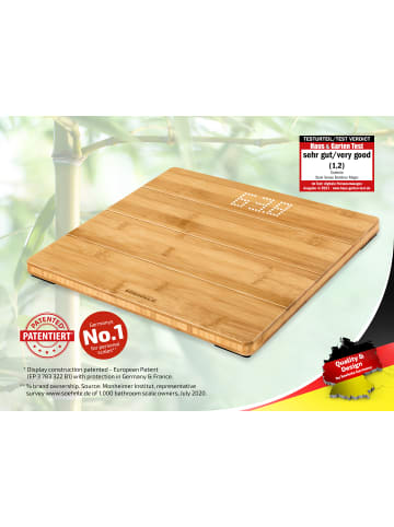 Personenwaage Style Sense Bamboo Magic braun schwarz 30,0 x 30,0 x 3,3 cm
