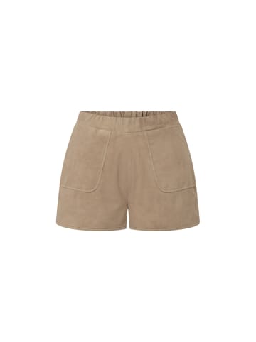 Lederhose Tracie Short in beige