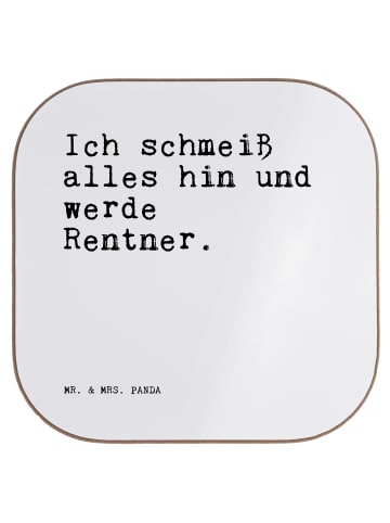 Untersetzer Ich schmeiß alles hin... mit Spruch in Weiß