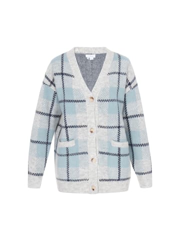 Women Cardigan in light grey light blue navy