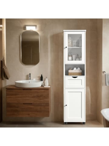 Badezimmerschrank Sofie in Weiß - (B)40 x (H)165 x (T)30 cm