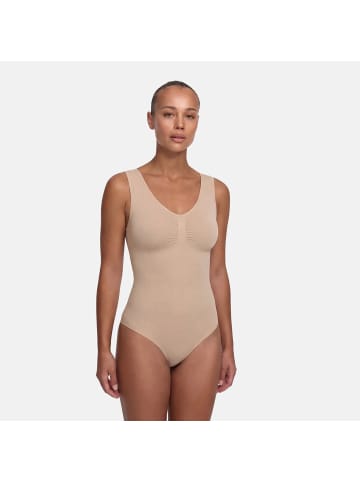 Figurformender Body mit Slip in Beige